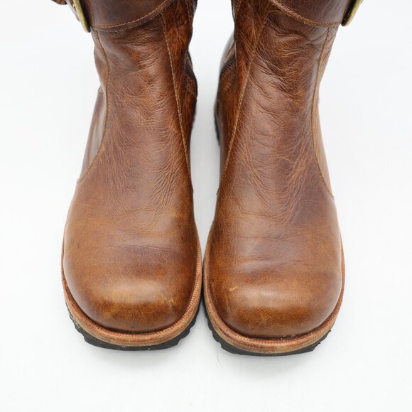 Jim Barnier Tall Brown Soft Leather Boots Women's US Size 8 Buckle Shoes - Picture 10 of 10